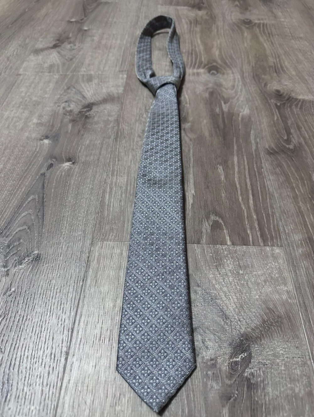 Classic Textured Gray Men's Tie